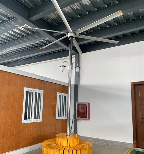 PMSM standing type 3.8m 13ft waterproof airpole hvls fan