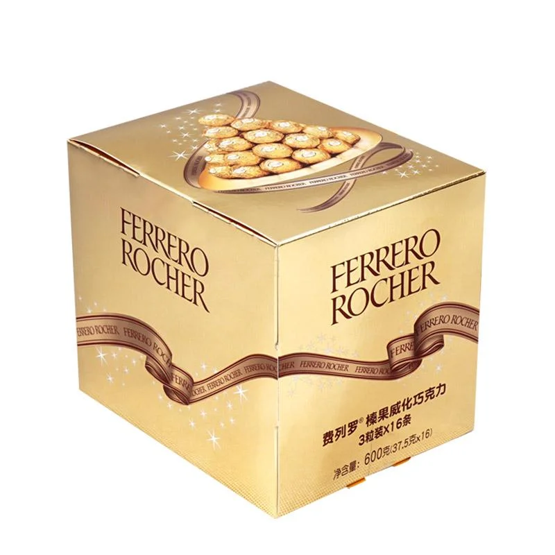 Wholesale Beautiful Gold and Silver Metallic Paper box For Chocolate Packaging