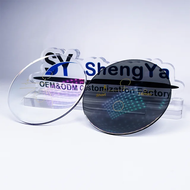 high quality lens factory custom foggy logo package green blue coat 1.56 hmc pgx photo grey blue cut lenses