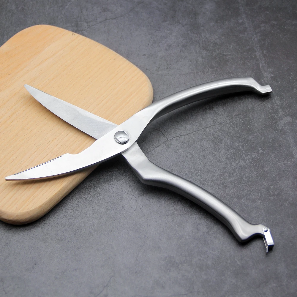 Factory Stainless Steel silver chicken bone poultry shears scissors scissor for cutting chicken bone