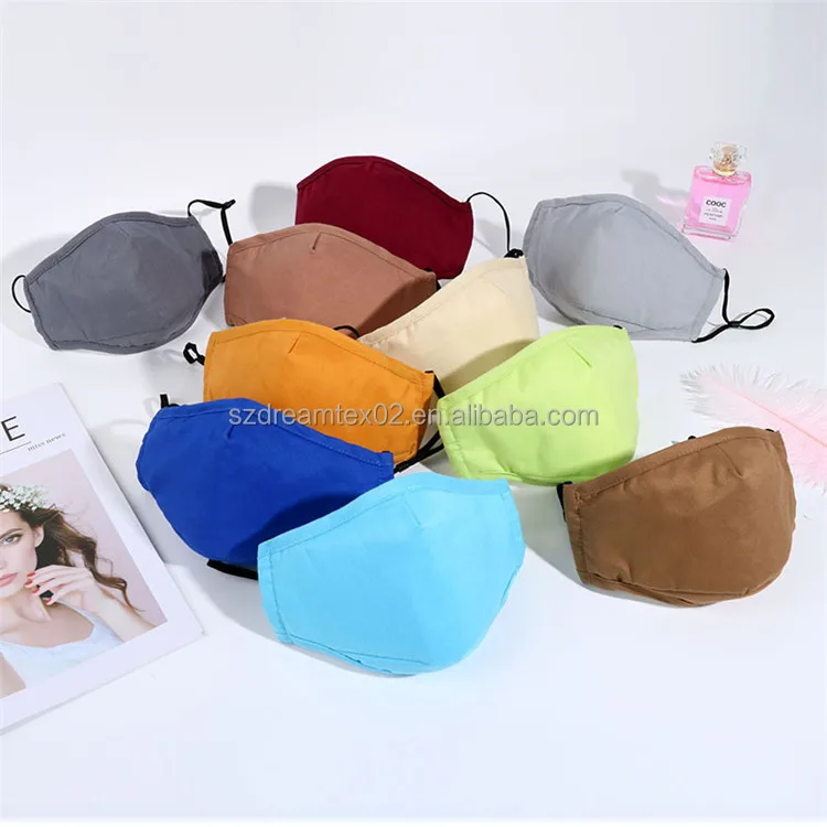 wholesale fashion adult protective safety adjustable nose wire oem logo custom reusable washable cotton cloth face mask masks