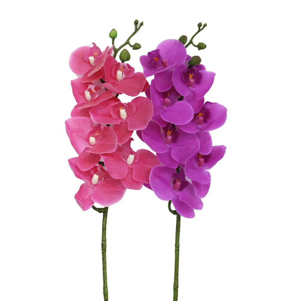 Hight Quality Artificial Flowers Real Touch Phalaenopsis Orchid Spray Plant