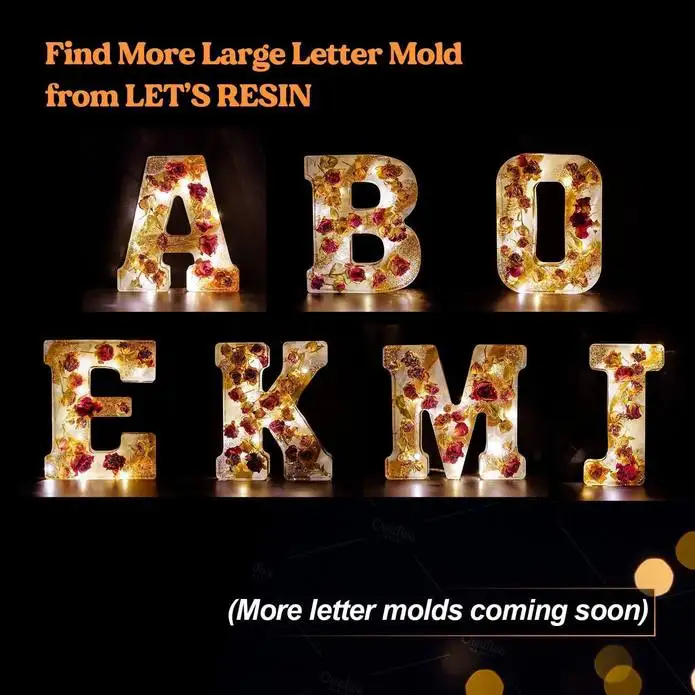 Mold Kit New Design, XL Large Letter Molds Cake Tools Decorating Tip Sets as Picture 1~3 Days Large Alphabet Epoxy Resin 10 Sets