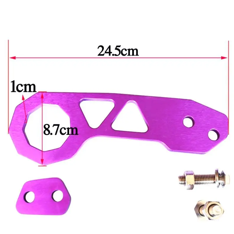 Universal Aluminum Alloy Racing Rear Tow Hook For Honda Civic JDM Car Auto Rear Bumper Trailer Hook Towing Tools With Logo