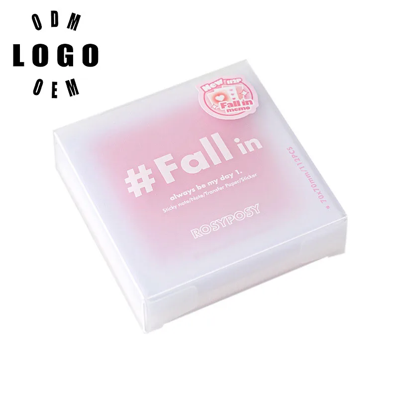 Kawaii Gradient Sticky Notes ins Gradient Sulphate paper boxed sticky Notes Fall in 4 styles of multi-functional sticky notes