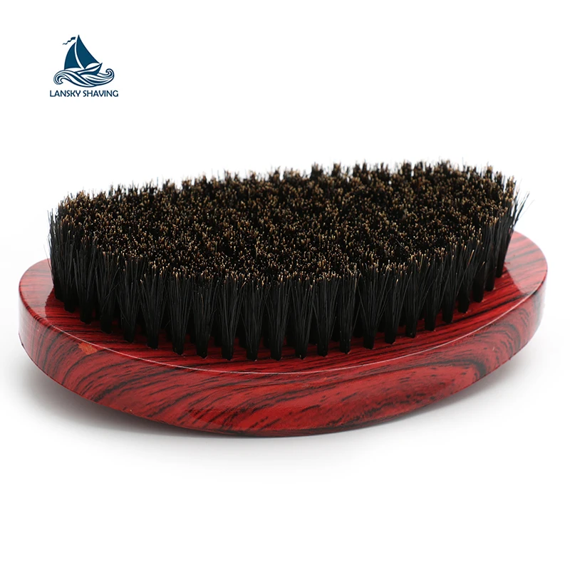 Engrave Logo Customized Package Wave 360 Medium Hard Or Soft Hair Boar Bristle Beard Brushes