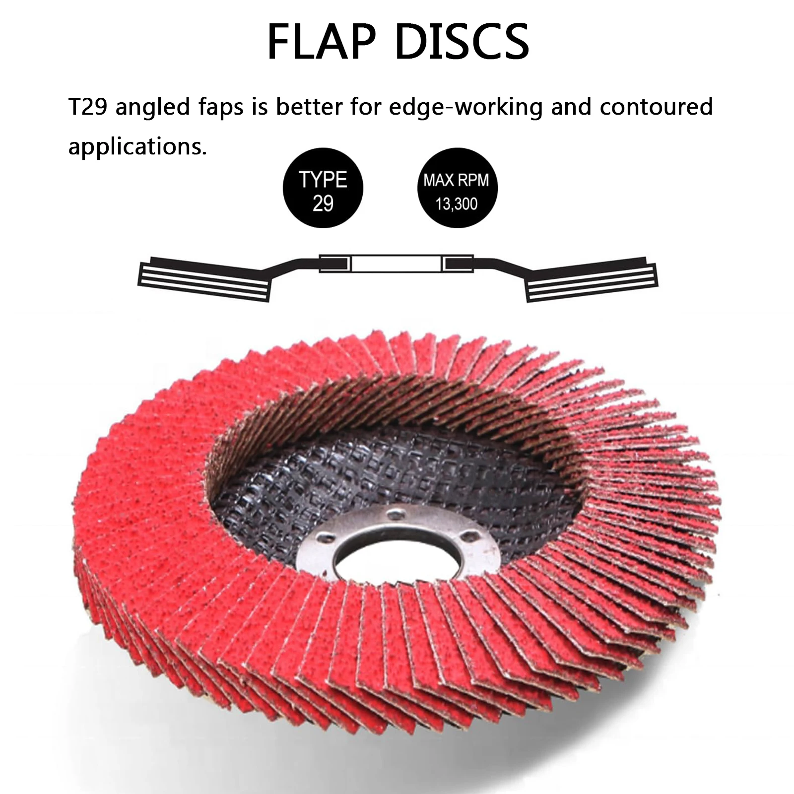 T27 T29 Wholesale 4/4.5/5/6/7 Inch Abrasive Tool 125mm Ceramic Oxide Alumina Diamond Curved Flap Disc Grinding Wheel Disc