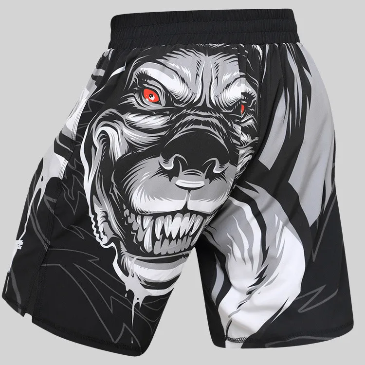 Мужские сублимационные шорты для смешанных боевых искусств оптом, шорты для боевиков с принтом, шорты для кикбоксинга, бойцовские шорты