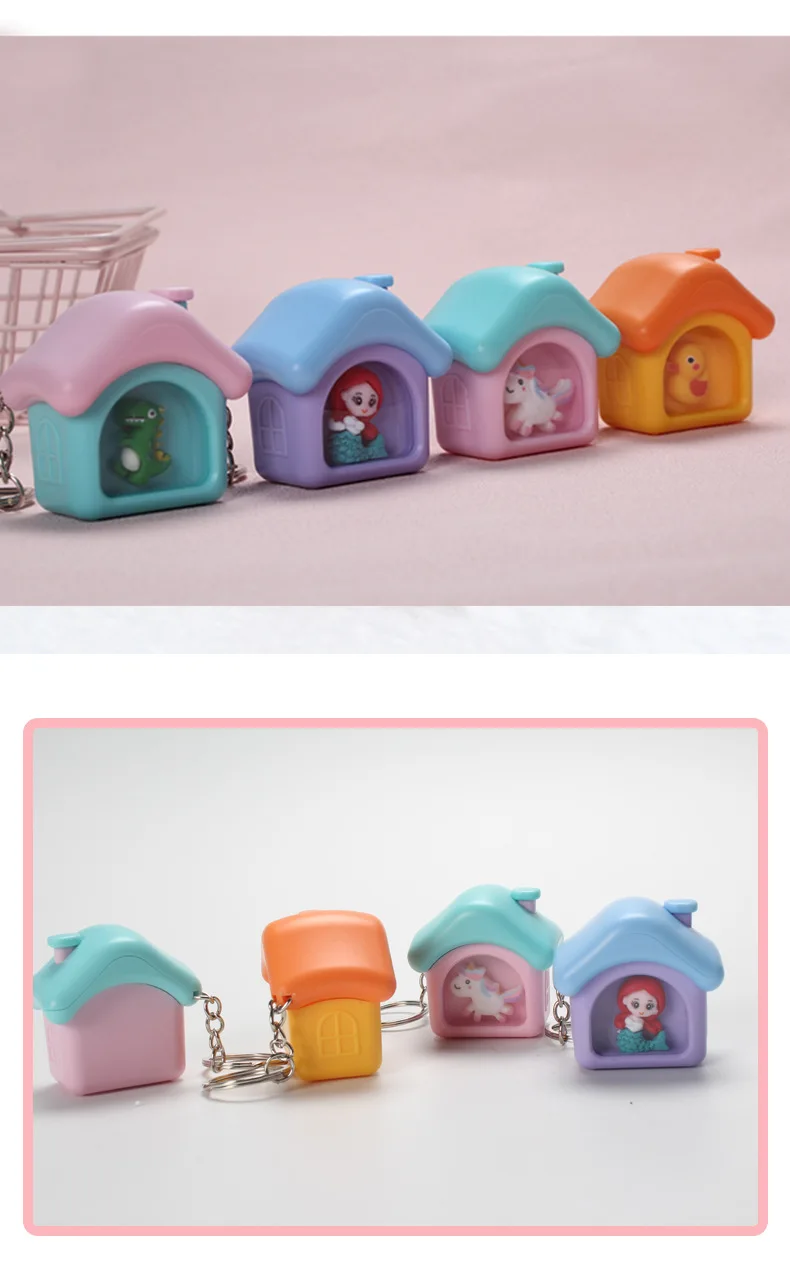 SJ230104 Капсульная игрушка 3D пластиковый мини-брелок для дома со светодиодным фонариком и звуком детские игрушки