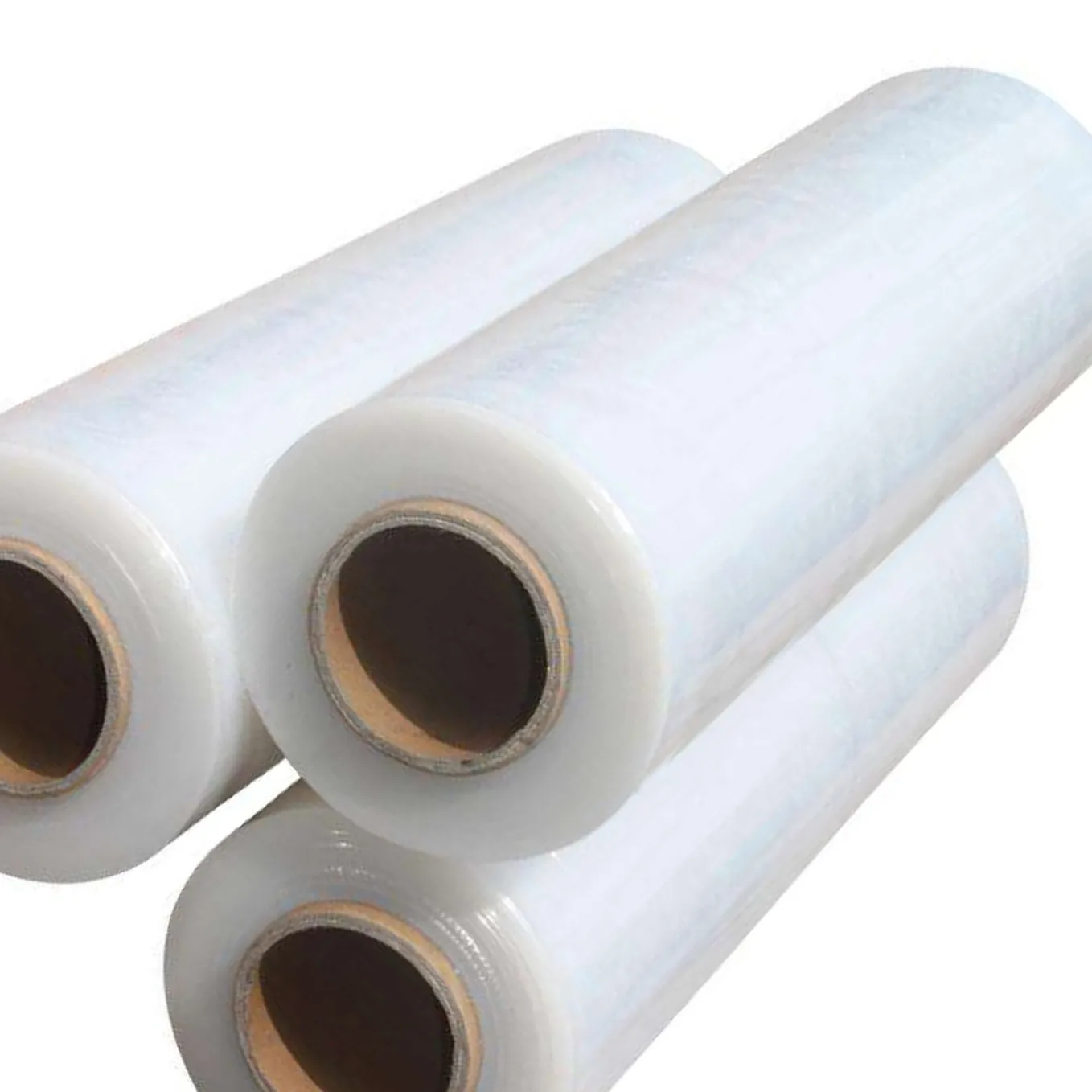 Chinese Cast pallet shrink wrap PE stretch film  High Quality 20 micron Opaque Suction Shipping plastic Tray Package roll