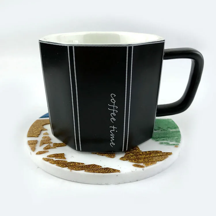 YS Lake View Coaster Plaster Mold Round Storage Agate Tray Silicone Making DIY Craft Glossy Tray Candle Mould Home Decor Tools