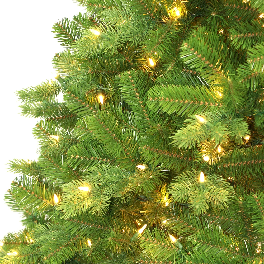 Corner Spray Paint Christmas Tree 240Cm Folding Christmas Tree Artificial With Rgb Lights