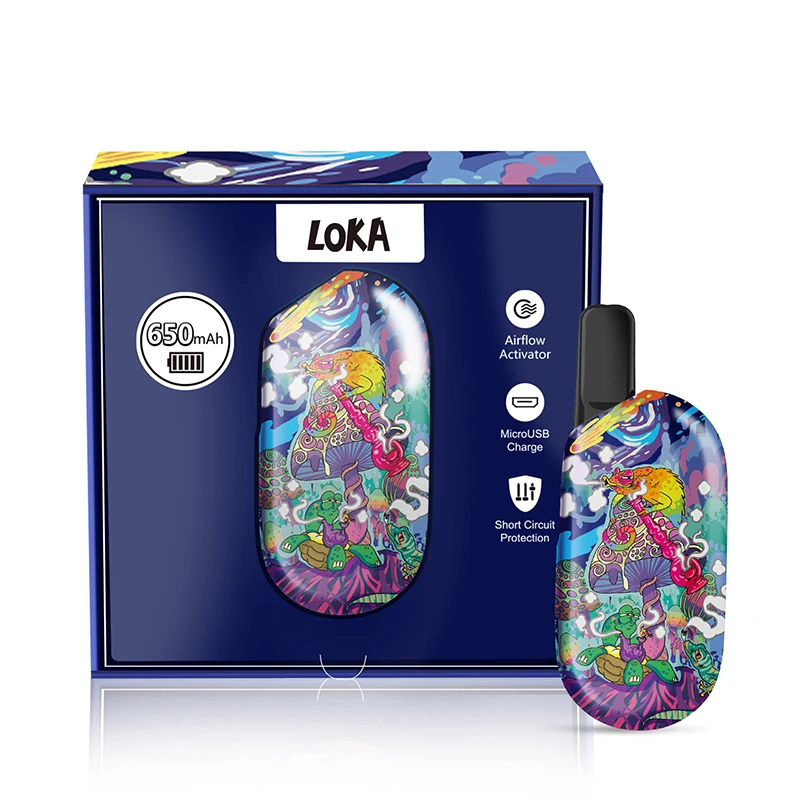 Hot Sell Vaporizer Loka batteries CBD 510 thread Battery With 650mah Capacity E-cig Mold