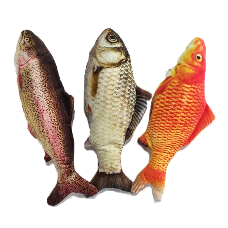 Realistic Moving Fish for Small Dogs, Electric Wiggle Fish Catnip Toys, Floppy Fish cat Toy