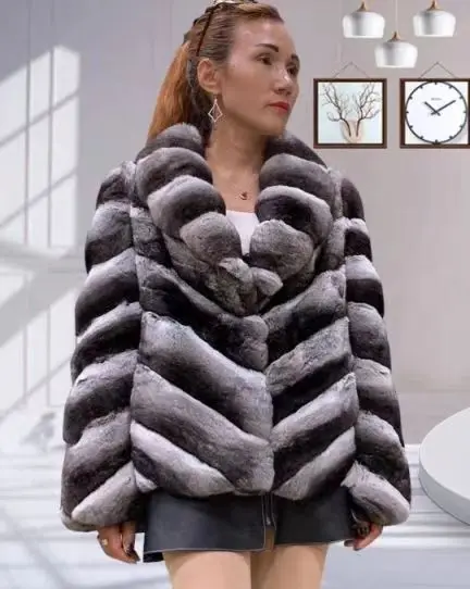Luxury  fur  coat   women  natural   real fur  coat    Women Warm   fur  coat