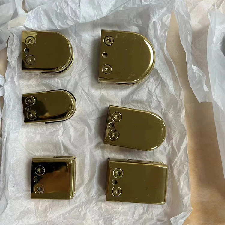 casting precision polishing Glass Clamp D Shape  Clip zinc Alloy  U Shape fish MouthGlass Handrail Shower  Clips