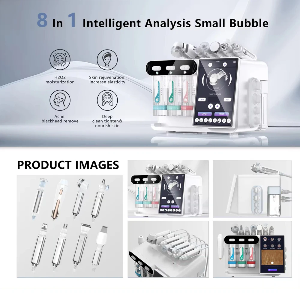 Au-W05 Water Oxygen Aqua Jet Peel Machine Price Skin Peeling Oxygen Facials Deep Cleansing 8 In 1 Hydra Aes Machine