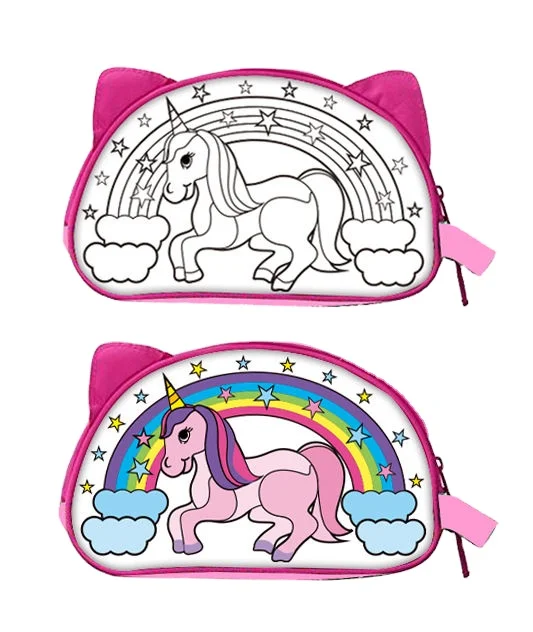 color your own pencil case back to school cute drawing pencil bag diy paint your own pencil case