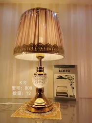 New Antique Fabric Shade With Many Colors Design Table lamp for Studying Black Crystal Table lamp LED With USB port