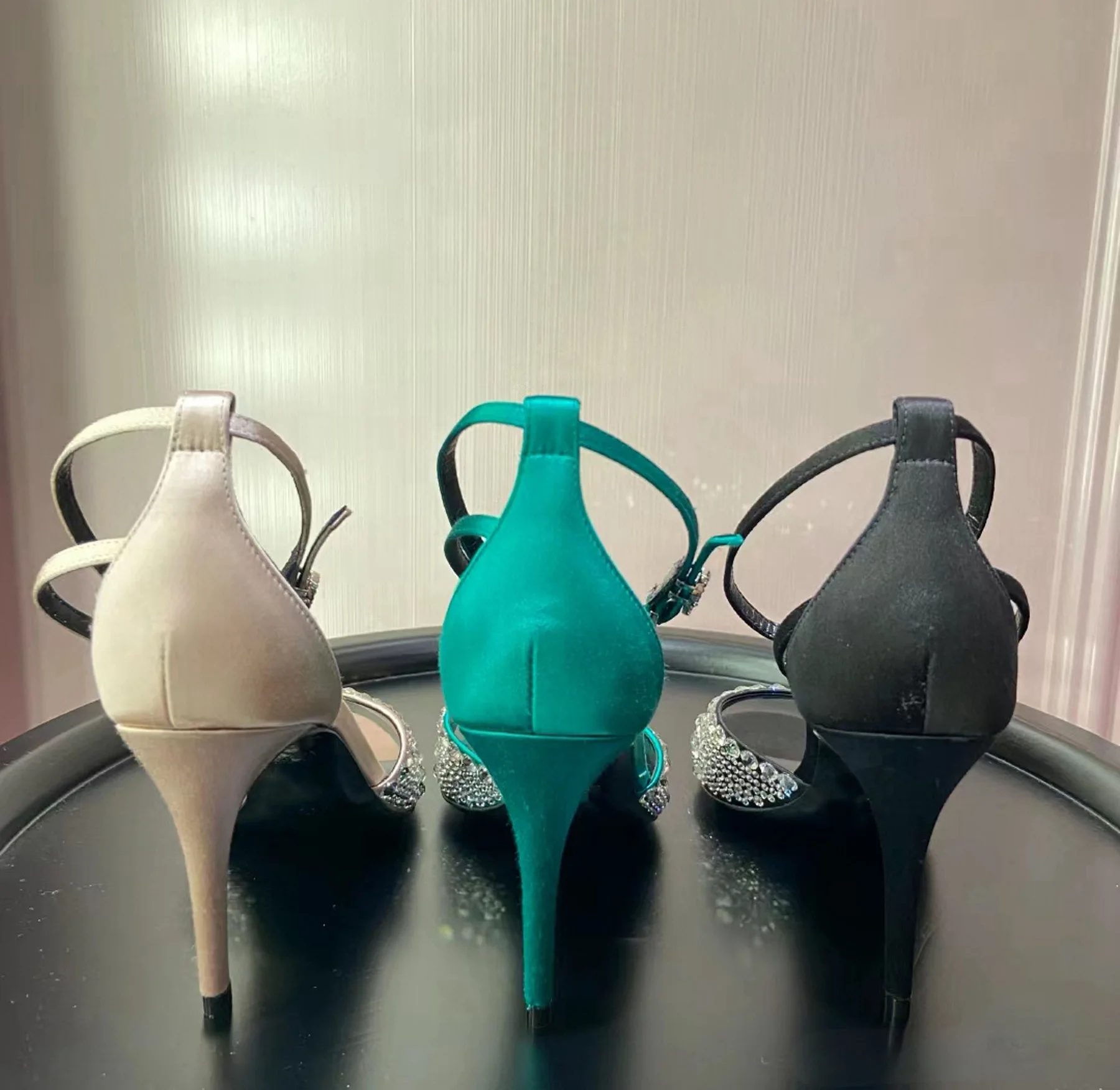 XINZI RAIN Custom Logo Ladies Heeled Sandals Open Toe 10cm Lace Up Pencil Heel Women High Heel Sandals With Ankle Strap