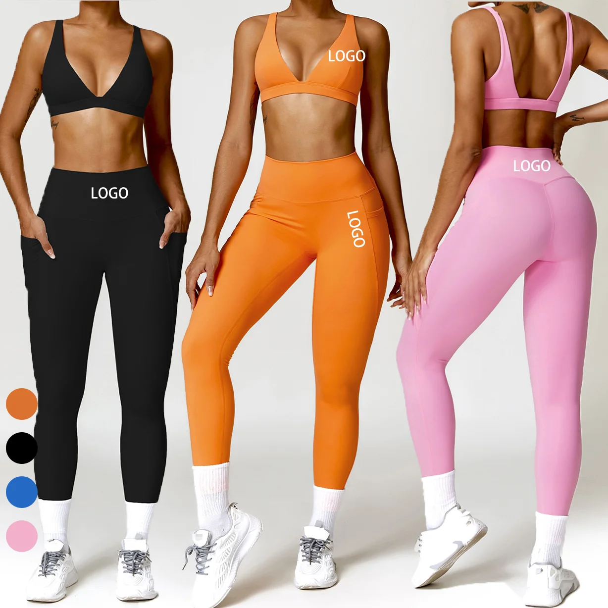 New Yoga Sportswear Girls Gym Fitness Sets Sexy Sports Bras Leggings Yoga Set Running Gym Sets For Women