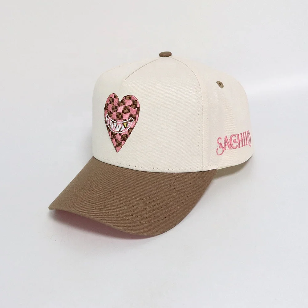 Customized baseball cap high quality cotton material 5 panel cap embroidery logos sports caps for unisex