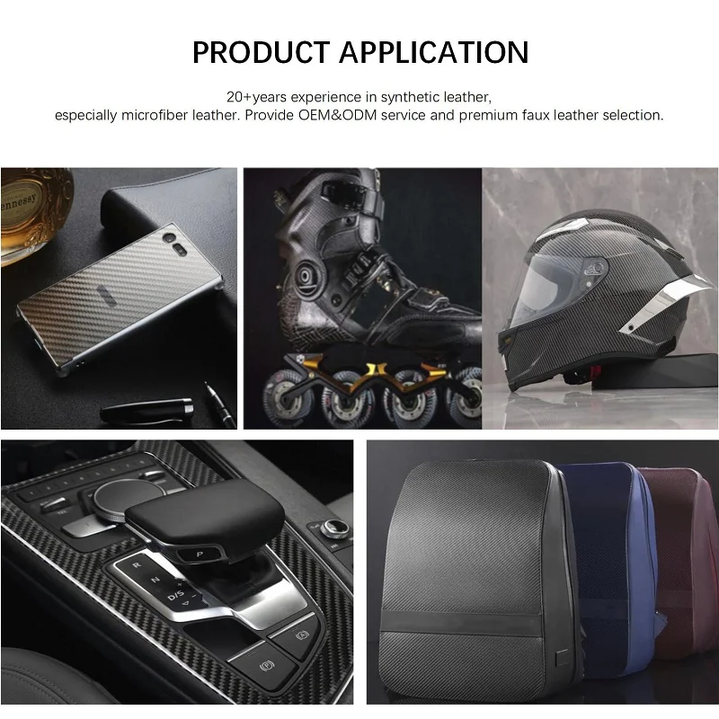 Microfiber synthetic carbon fiber leather for car steering wheel bag and shoe