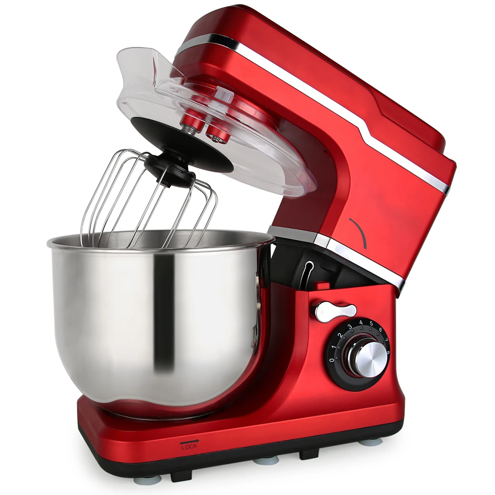 1200W 6L China Professional Home Kitchen Planetary Electric Cake Bread Dough Stand Mixer With Rotating Bowl