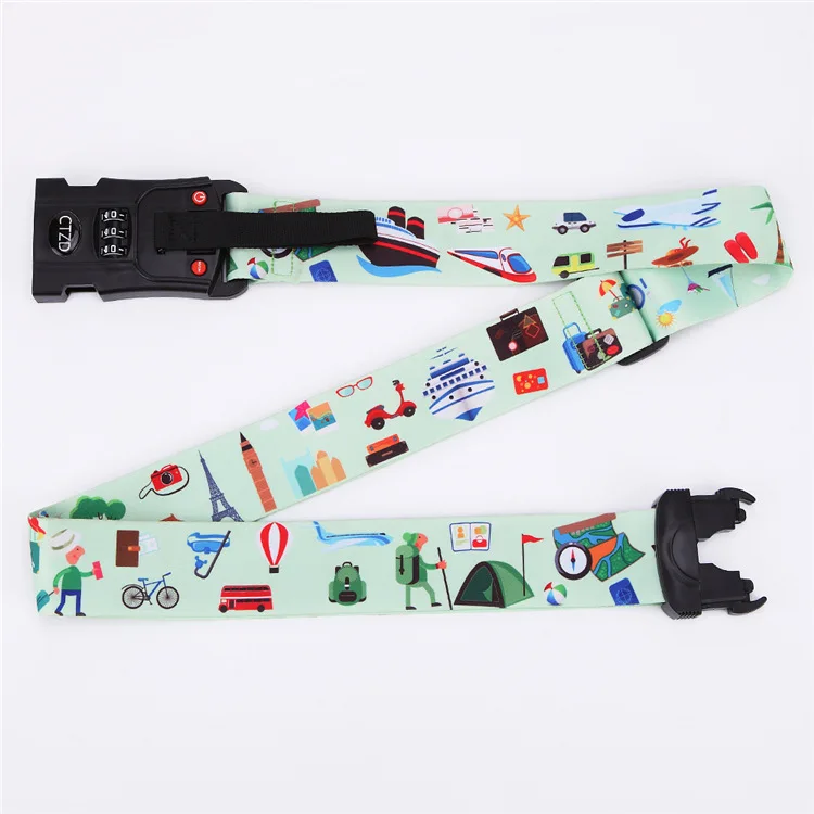 Custom Packing Belts Digital Scale Travel Luggage Bag Straps Printing Polyester Promotion Luggage Suitcase Belts