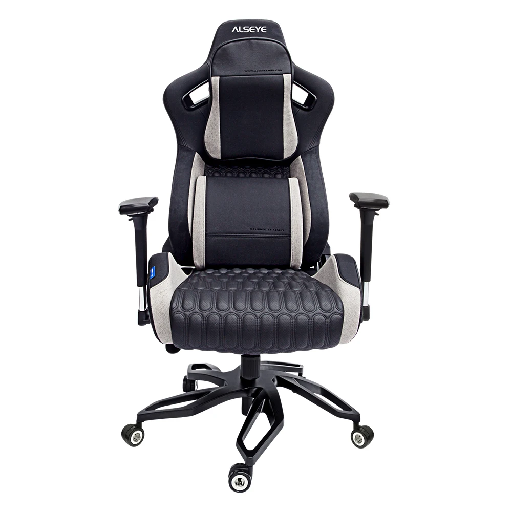 ALSEYE Superior quality  genuine leather gaming sofa office chair with pillow