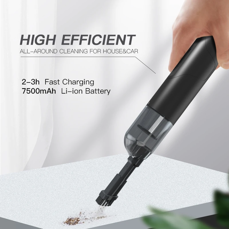 NEWONew Euro Car Vacuum 15000pa Handheld Wet & Dry Vacuum Cleaner Black Battery Brushless Brush Motor K4 Vehicle Tools