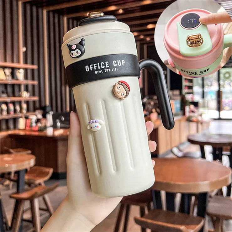 Smart Touch Temperature Display Cup Stainless Steel Vacuum Insulated Tumbler With Digital Lid Coffee Travel Mug Spill Proof Mug