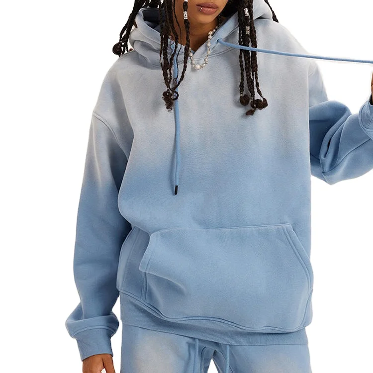 Wholesale High Quality Custom LOGO 100% Cotton 420gsm Acid Wash Heavyweight Oversized Mens Hoodie