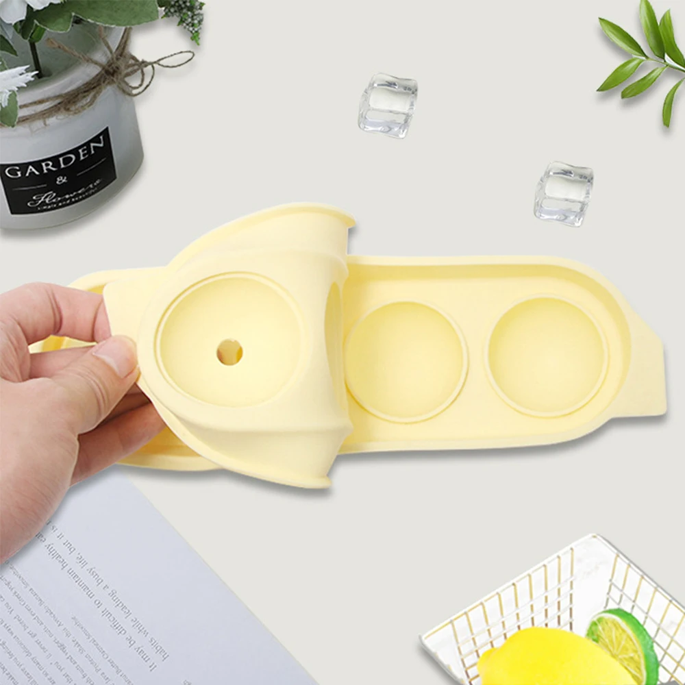 Food grade Whiskey Ice Ball Maker  Mold silicone ice cube balls for summer whiskey Silicone Ice Cube Trays