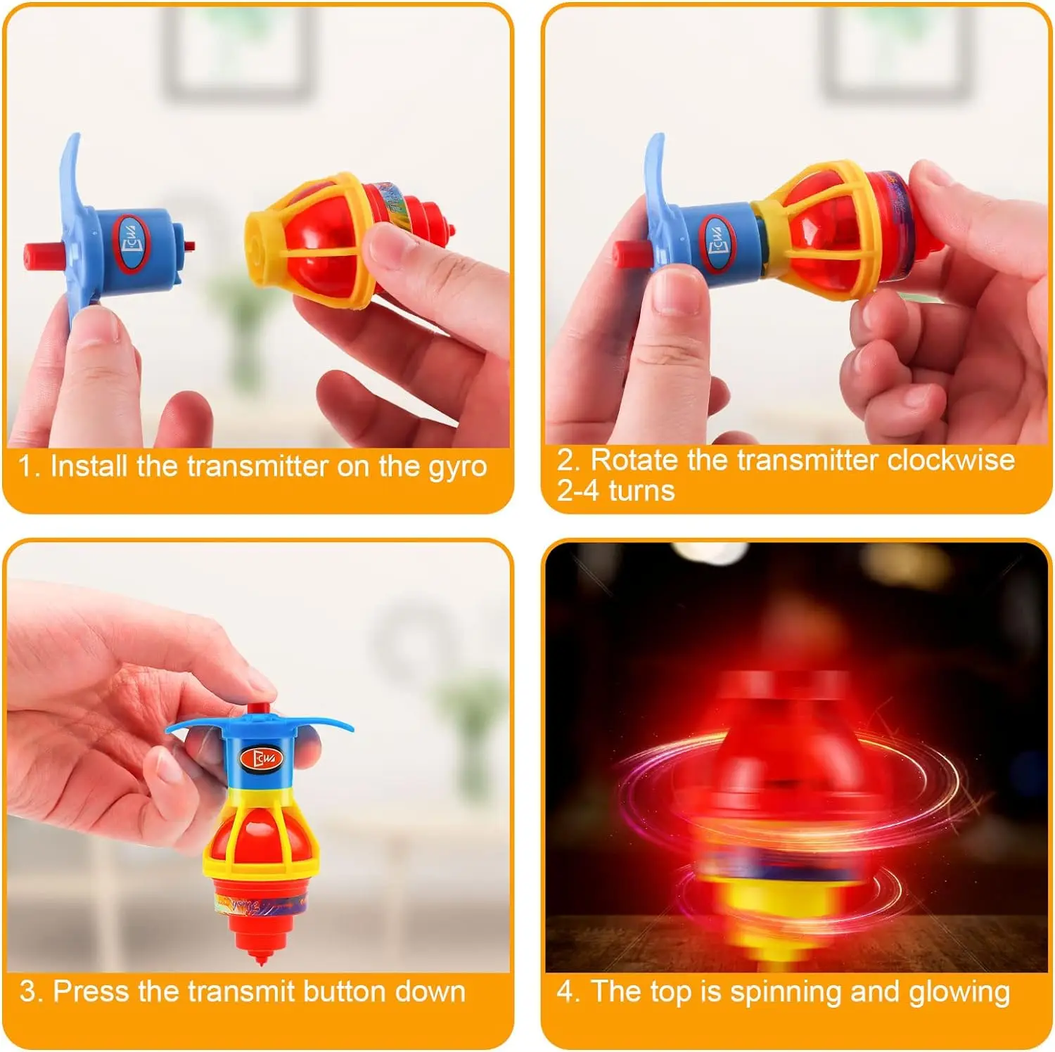 Light Up Spinning Tops for Kids, Light Up Spinner Toy,Gyroscope Novelty Bulk Toys