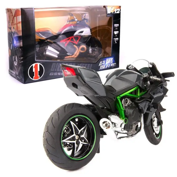 1/12 Scale Toy Ninja H2 R Motorbike Racing Motor Bicycle Collection Diecast Motorcycle Models Toys For Children