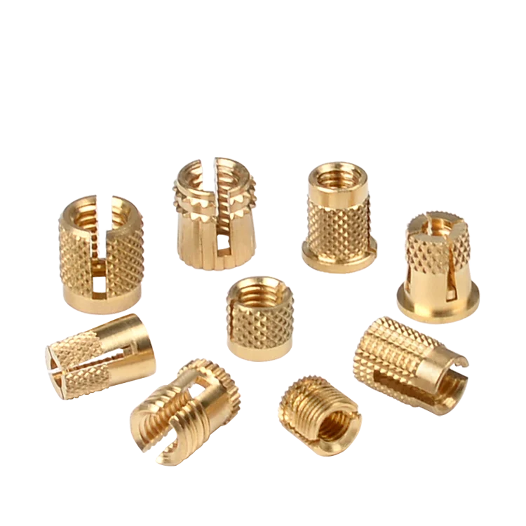 Stainless steel Brass threaded for wood metal coil spring thread insert expansion nut press insert brass insert for plastics