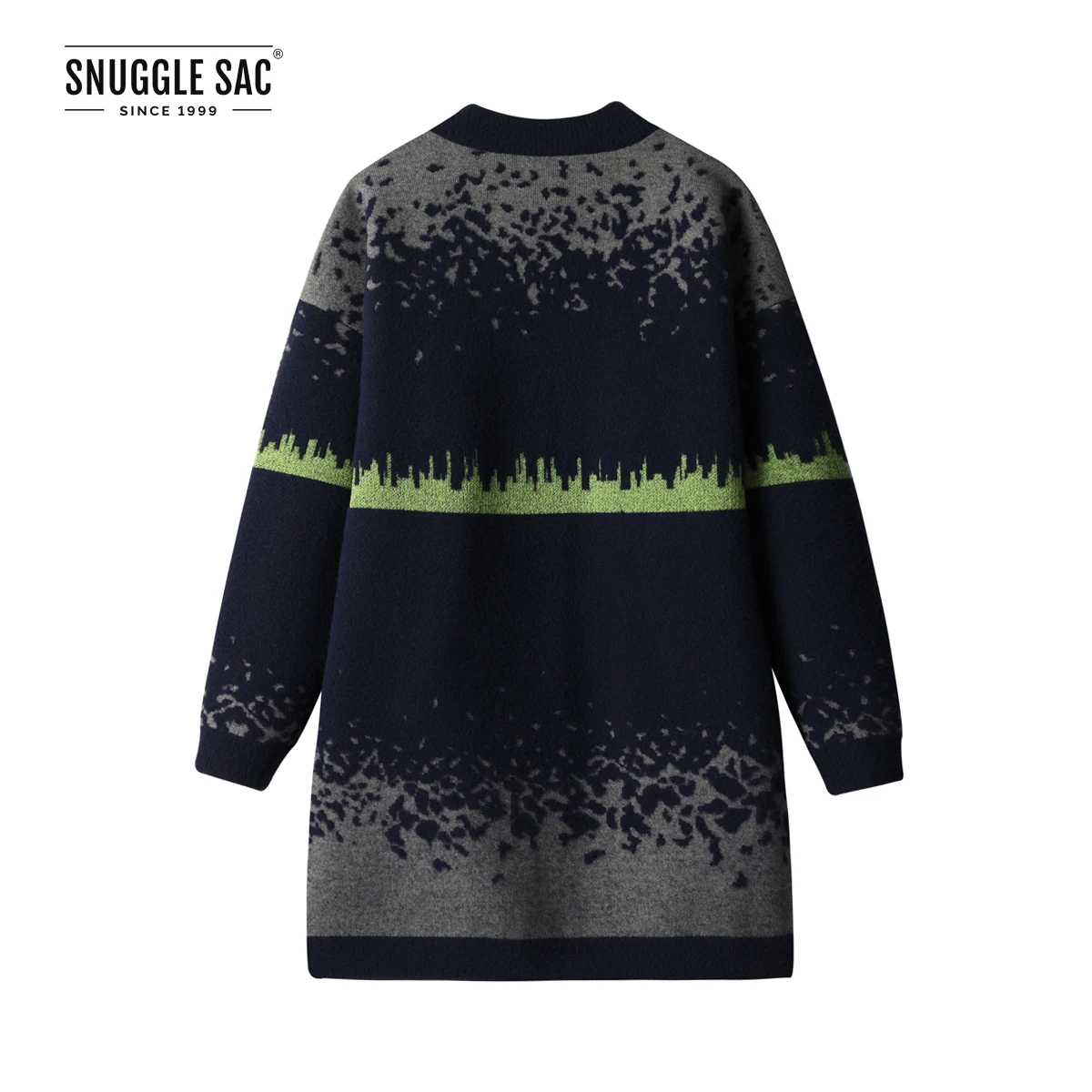 
Snuggle Sac Air Feel 100% Polyester Glow In The Dark V Neck Cardigan Sweater Men 