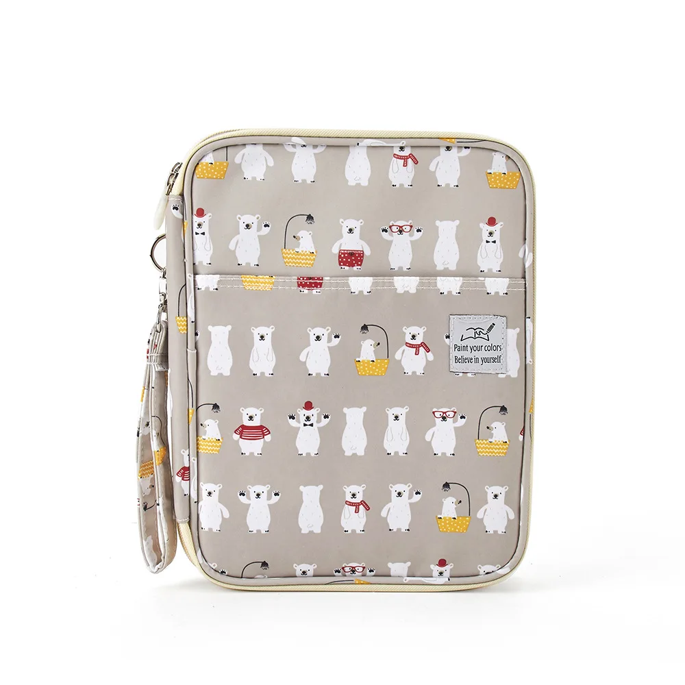 Colored Pencil Case 192/96 Slots Pen Pencil Bag Organizer with Handy Wrap Portable- Multilayer Holder for Colored Pencils