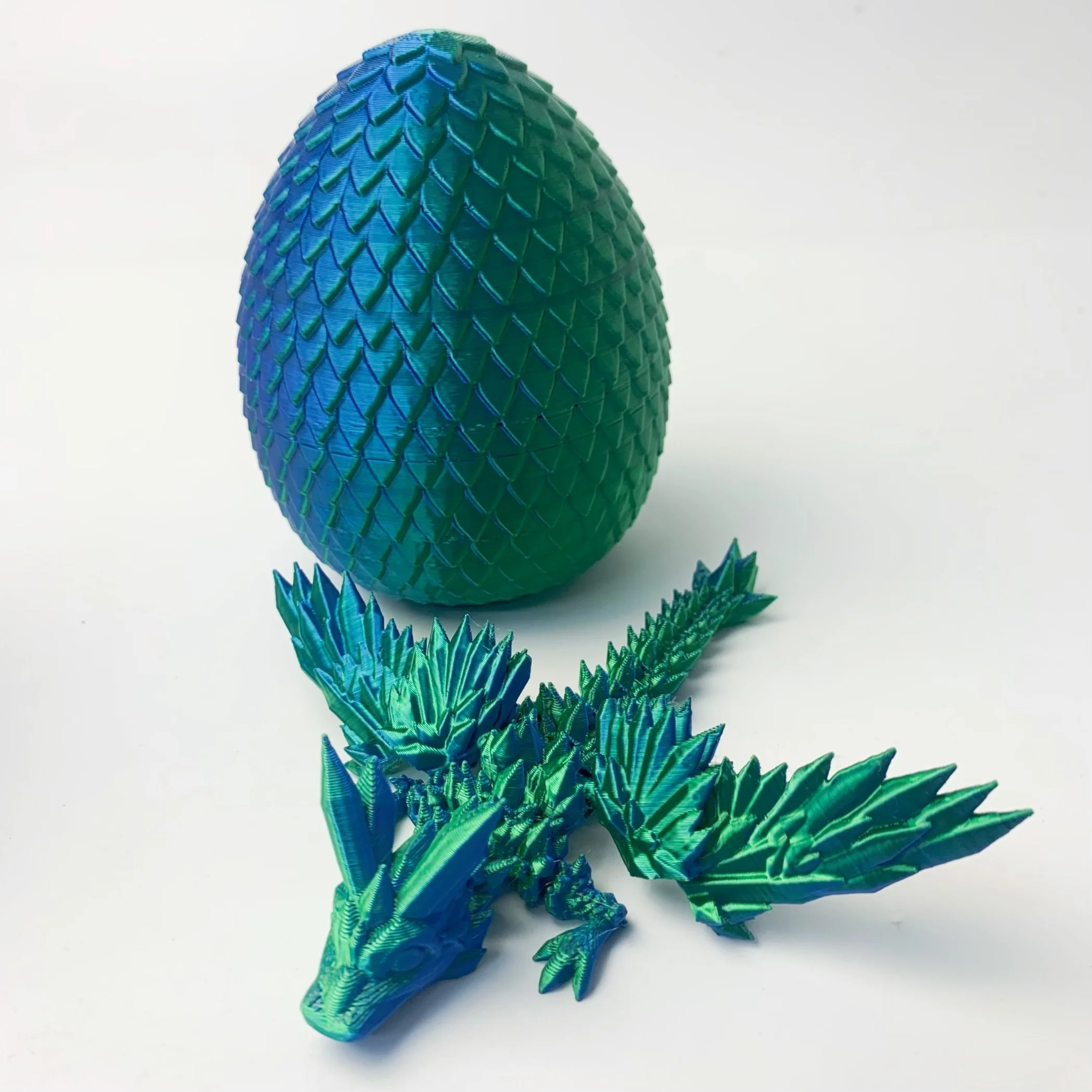 3d Printed Dragon Egg Crystal Diamond Flying Dragon With Wings Joint Movable Ornament Decoration Creative Fish Tank Landscaping