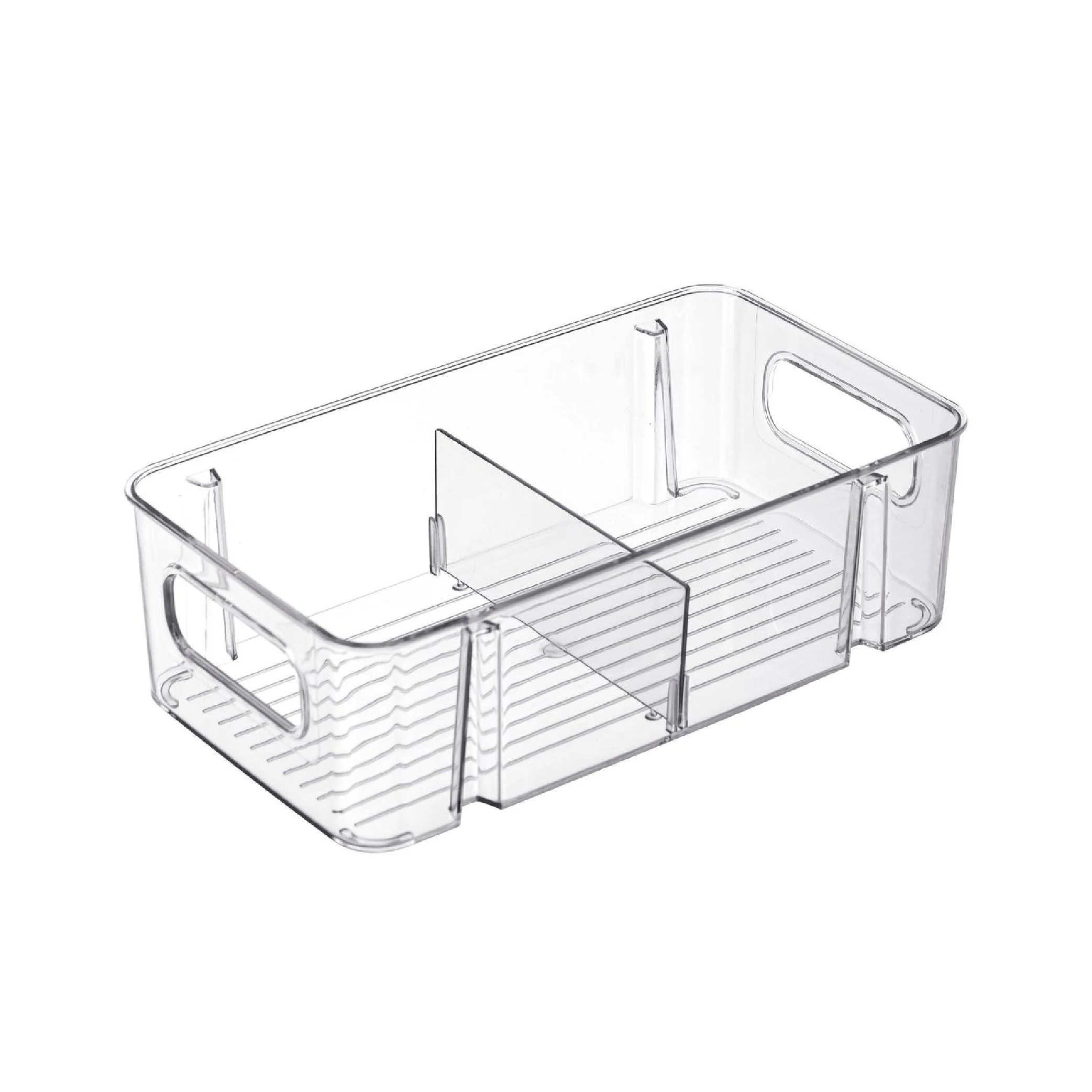 BPA Free refrigerator storage box with lid, detachable partition board, kitchen specific fruit and vegetable preservation box