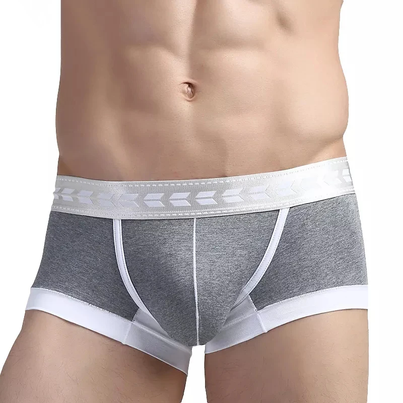 Elastic Woven Waistband U-Shaped Pour Solid Cotton Of Boxers For Man Sexy Men Underwear