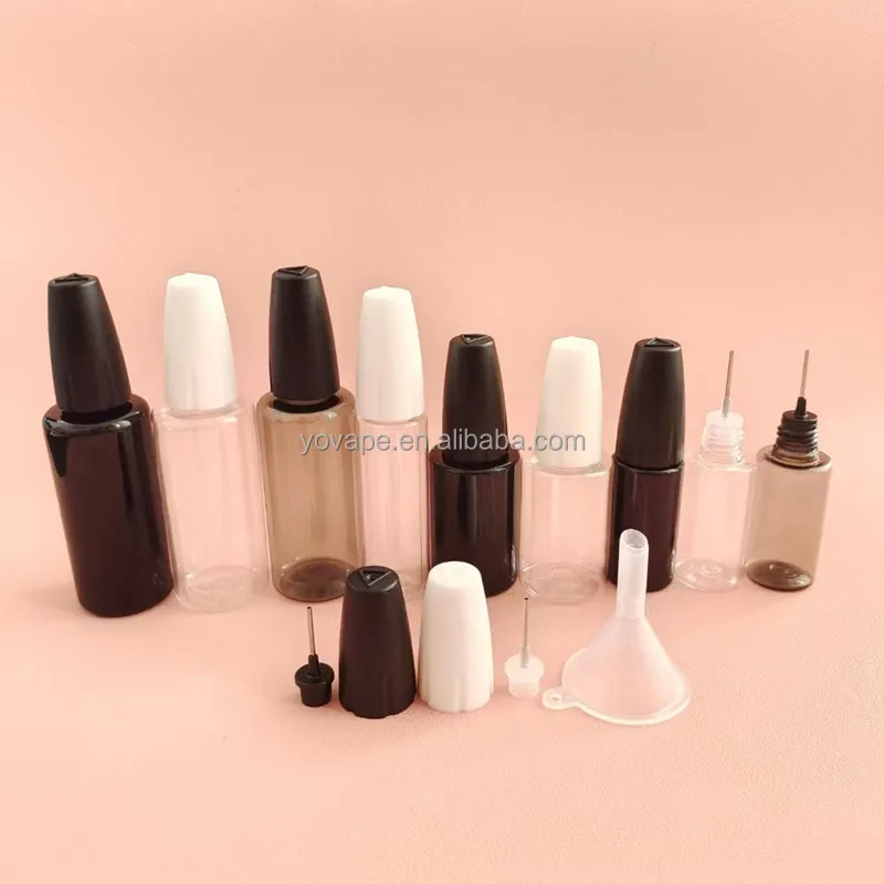 RTS leak-proof lubricant sewing Brake oil medical eye drops PETG applicator plastic 20 ml 20ml clear bottle with needle tip cap