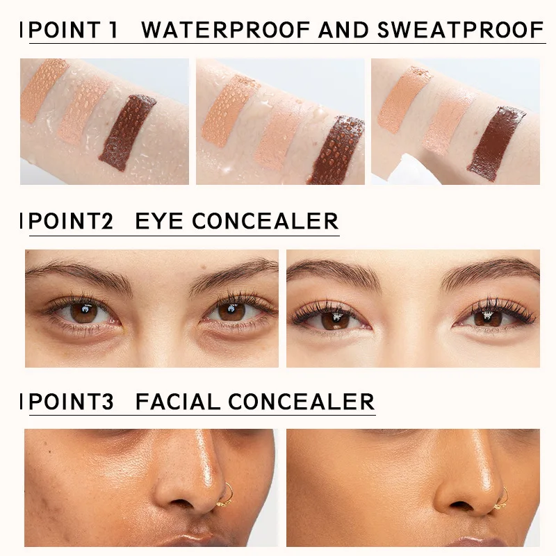 Finest Price Full Coverage Hydrating Single Cream Concealer Low Moq Concealer For Black Skin