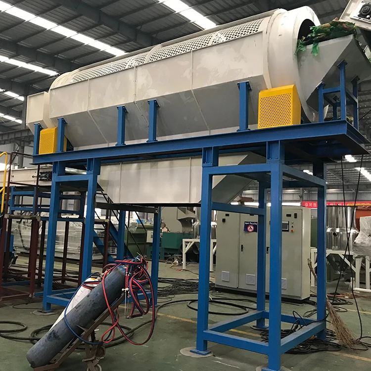 LDPE film squeezer screw press dryer / PP woven bag squeezing machine for waste plastic wet