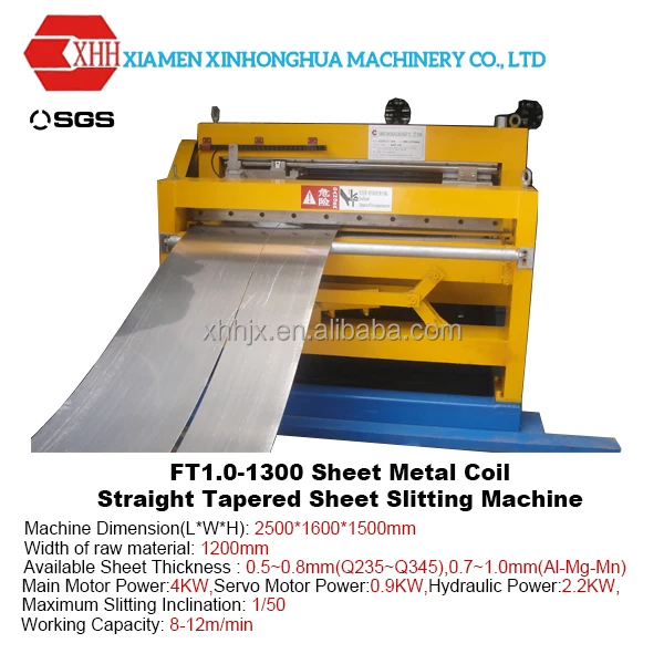Sheet Metal Coil Straight Tapered Sheet Slitting Shearing Sheet Metal Cutting Machine