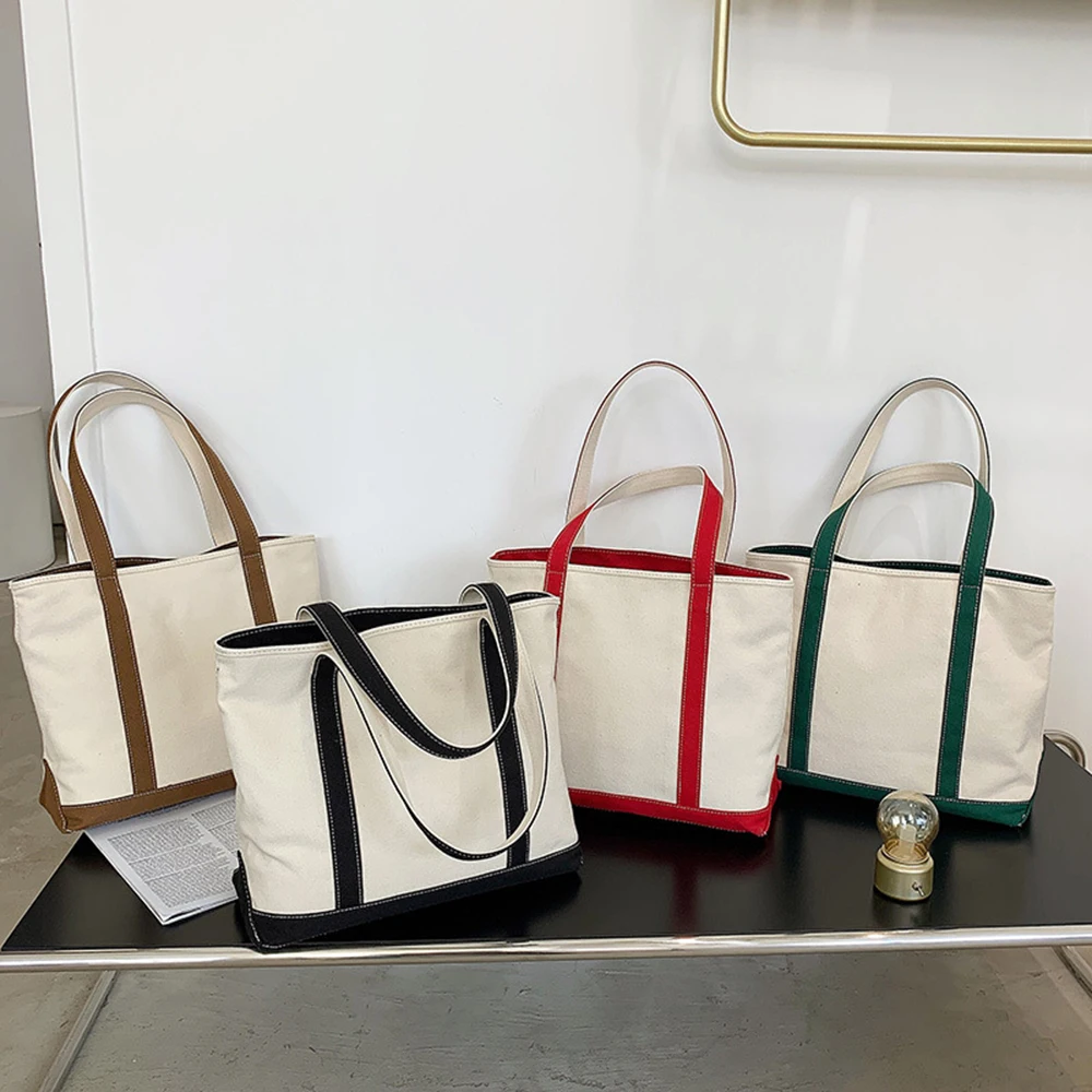 POP 2days Drop shipping Personalized Best Friend Gift Custom Text Ironic Boat Canvas Tote Beach School Embroidered Tote Bag