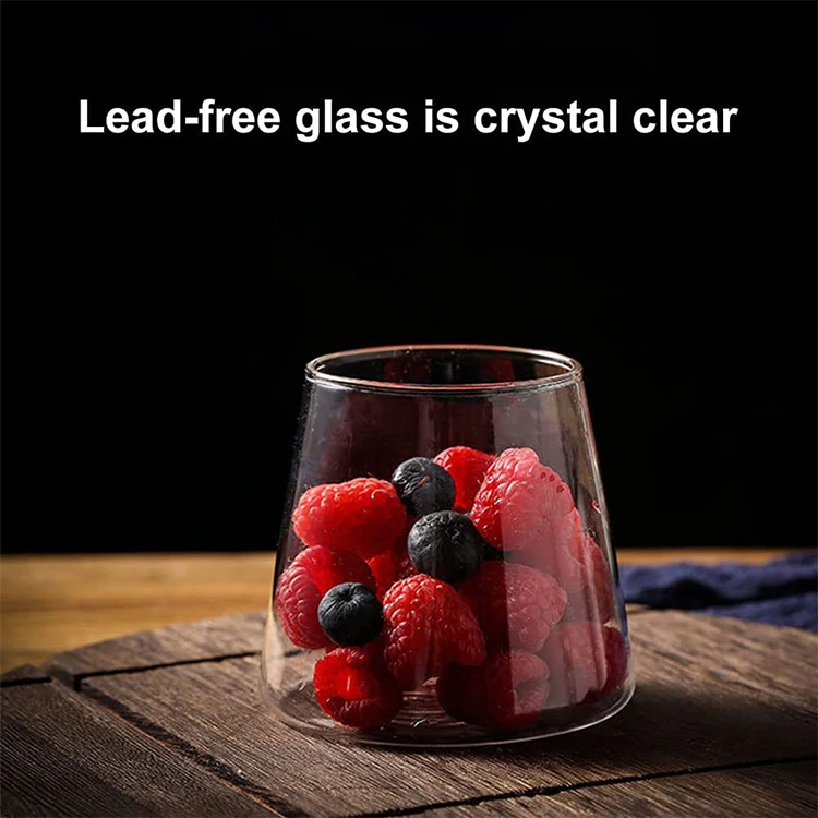 New Design Wholesale High Borosilicate Glassware Round Cone Shaped Whiskey Glass Bar Tumbler Cup