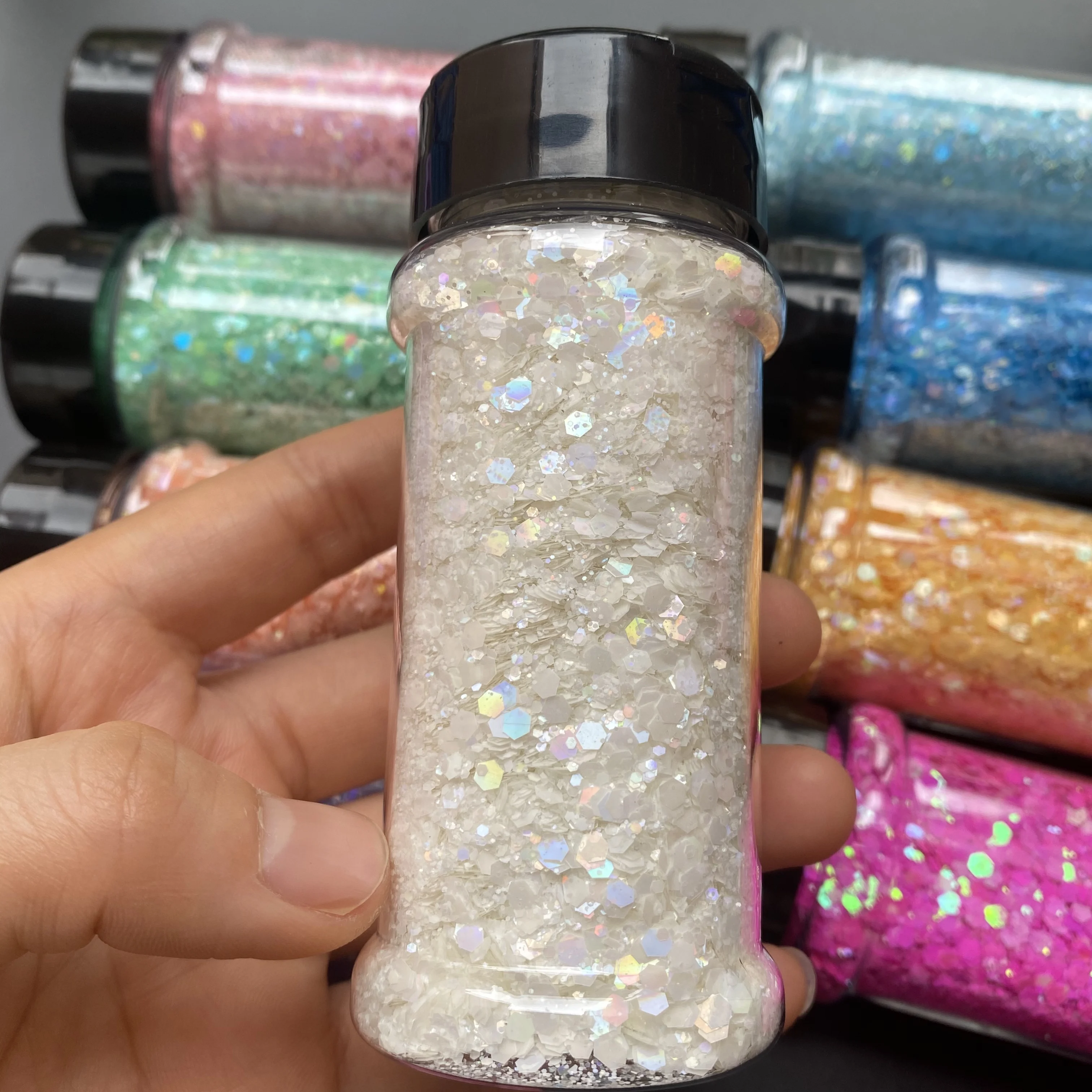 Wholesale Price 2oz Shaker Loose Chunky Glitter Bulk for Nails Crafts Resin
