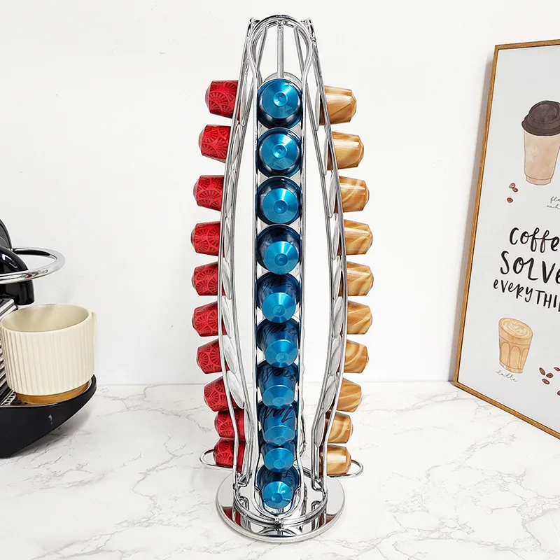 Hot Selling Coffee Capsule Storage Rack Display Rack 40 Nespresso Rotatable Capsule Rack